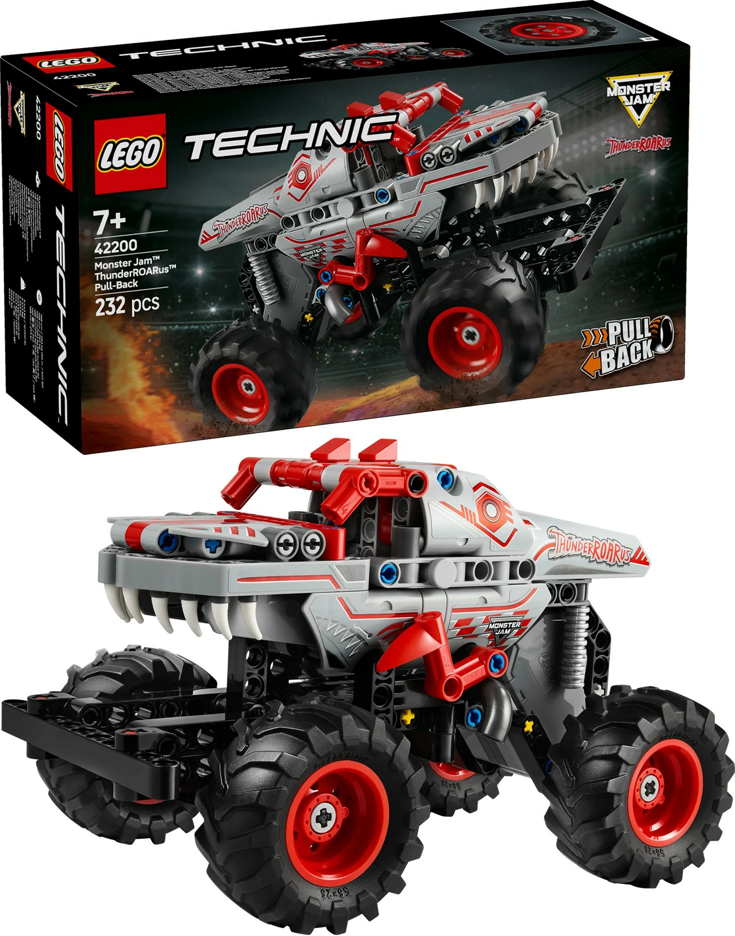 Gradbeni komplet LEGO Technic Monster Jam ThunderROARus, 232 kosov, večbarven