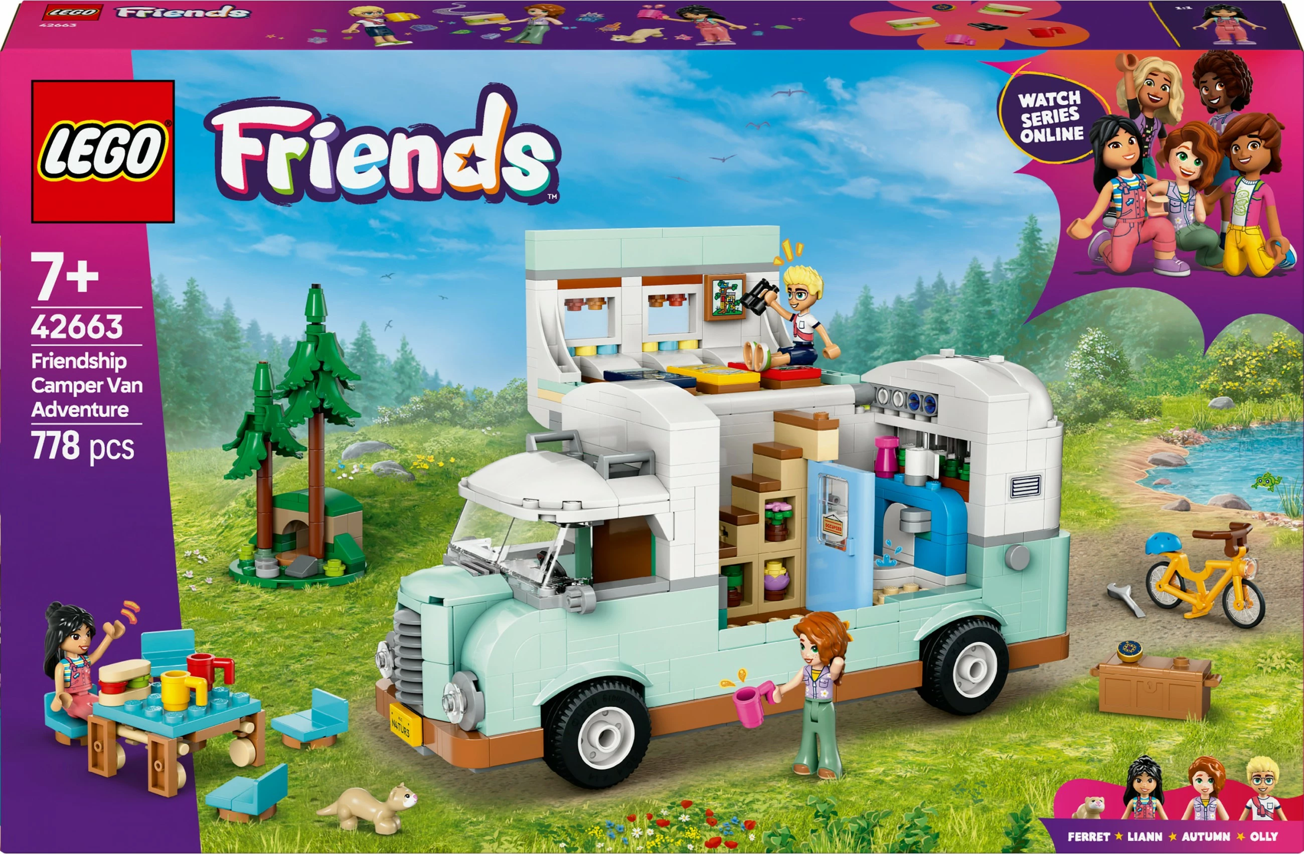 Set za gradnjo avtodoma LEGO Friends 42663, 778 delov, večbarven