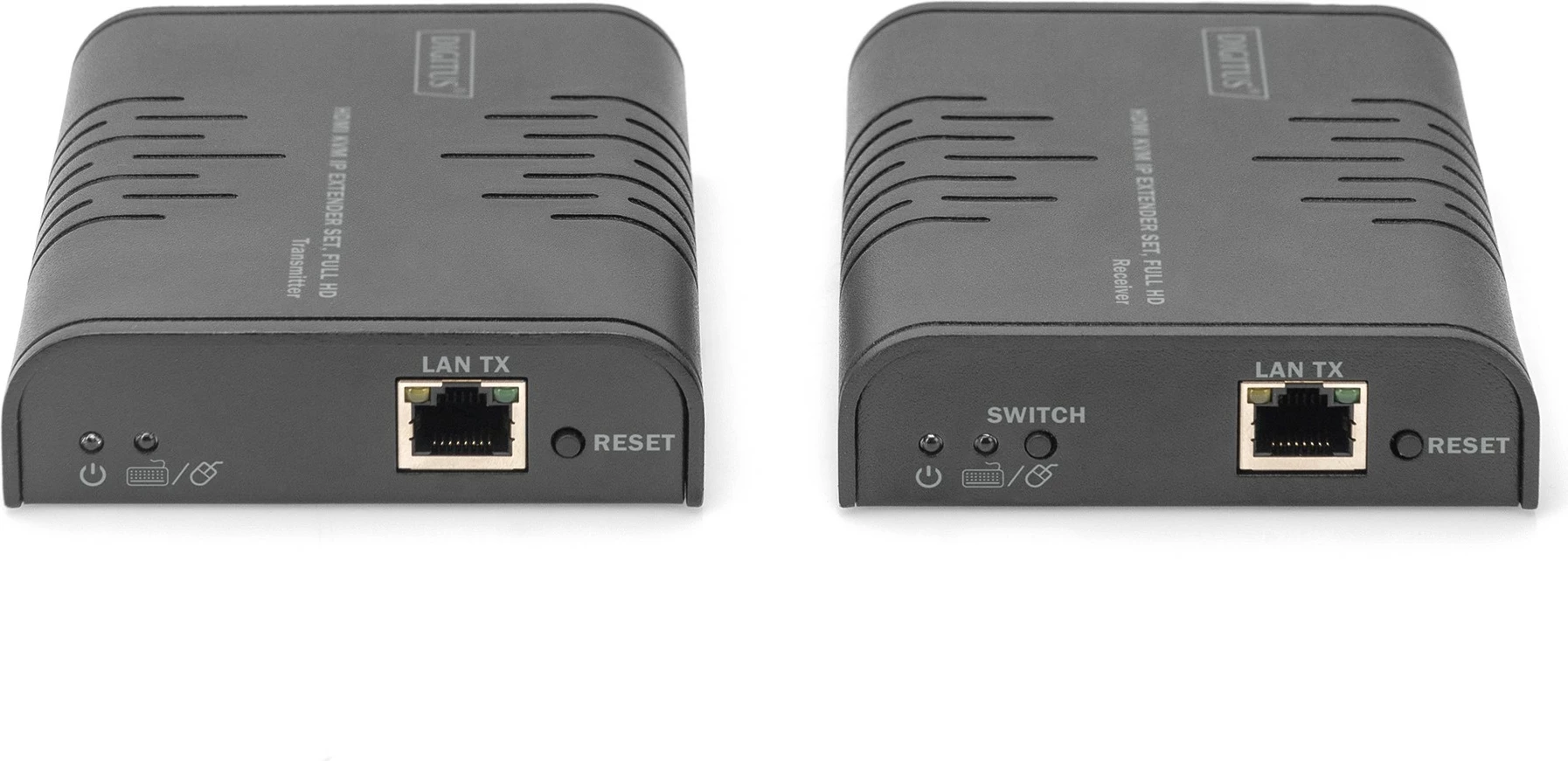 HDMI KVM oddajnik in sprejemnik Digitus, Full HD 1080p, 120 m, črn