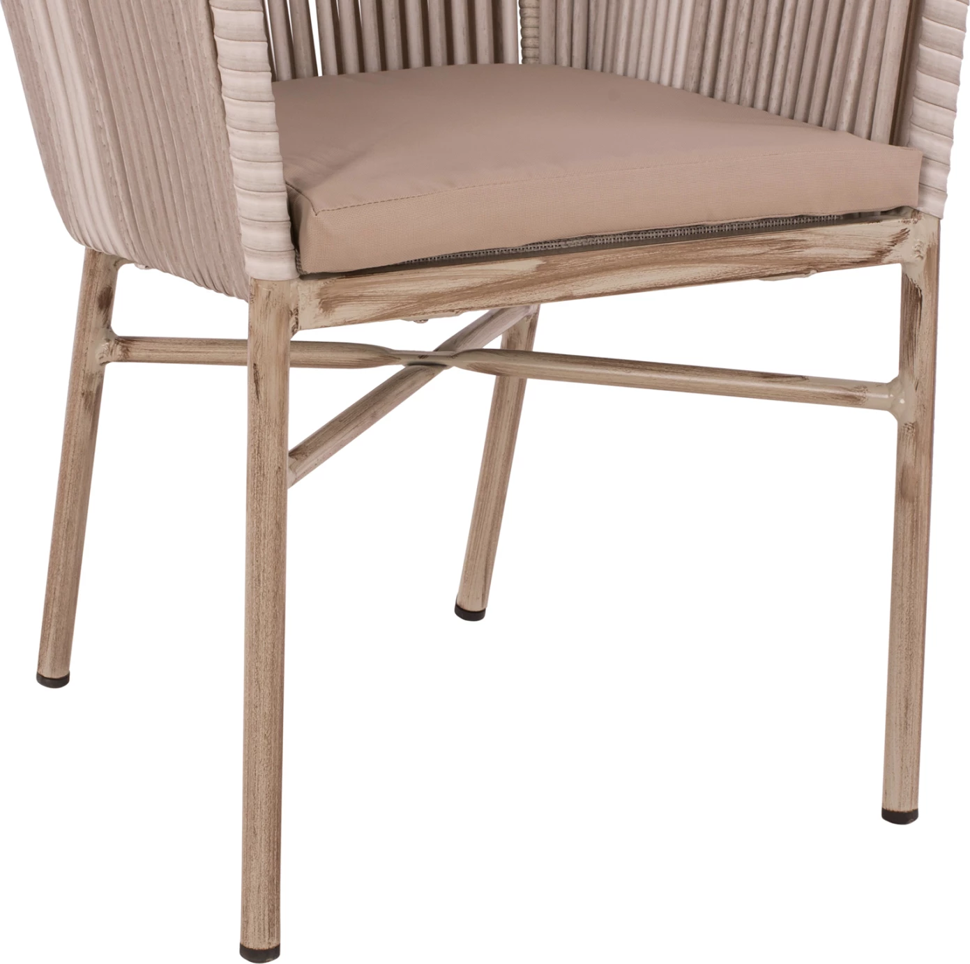 Aluminijasti naslanjač FH5298.03 svetlo siva z blazino 57x63x91cm