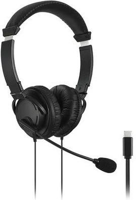 Slušalke Hi‑Fi USB‑C z mikrofonom, Kensington K97457WW, črne
