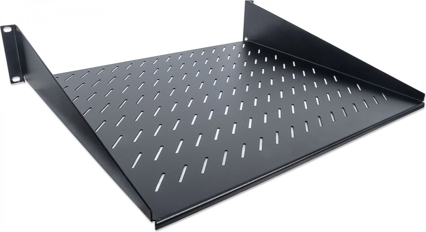 Perforirana polica 2U, 400 mm, za 19" Rack, Intellinet 712514, črna