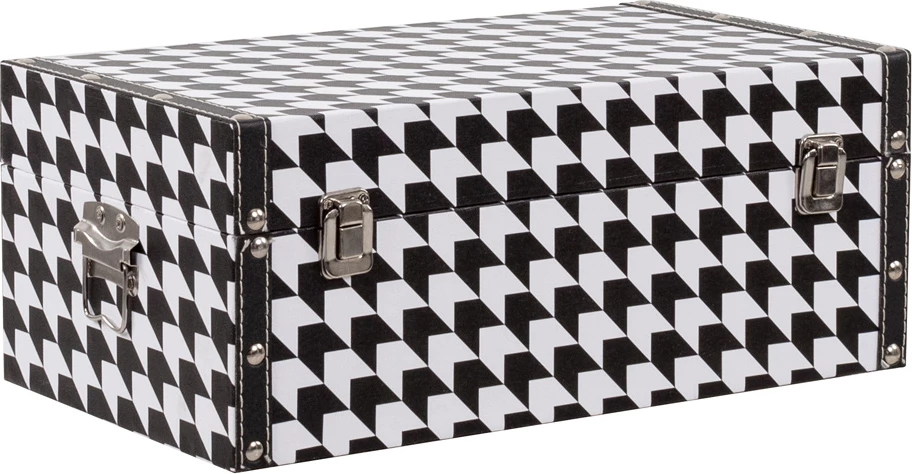 Set štirih škatel za shranjevanje Ferre, črn in bel, 64x40x40