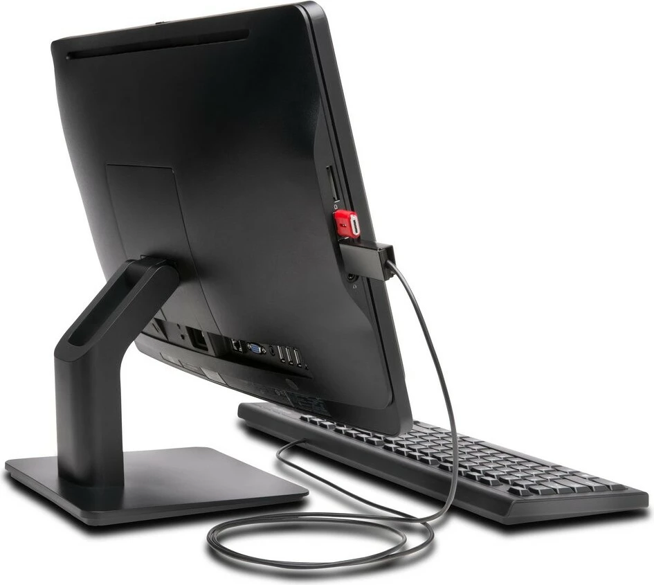 USB blokada s zaščito kabla, ravno ključavnico, črna - Kensington