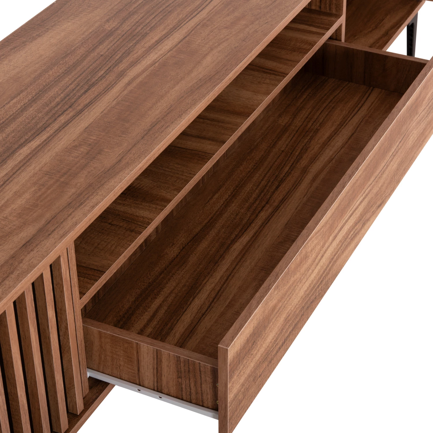 Pohištvo za TV serije HARRY FH18008.01 melamin v naravni barvi lesa in črni 200x40x47,5Hcm