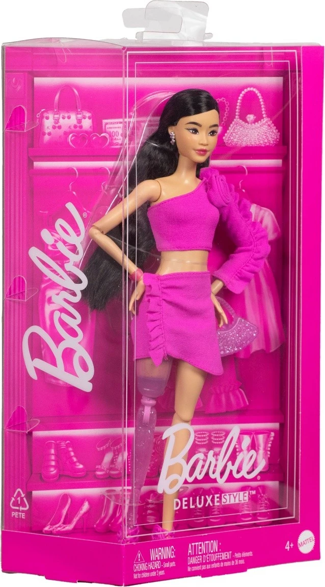 Punčka z nogno protezo Barbie Mattel Deluxe Style HYV26, roza