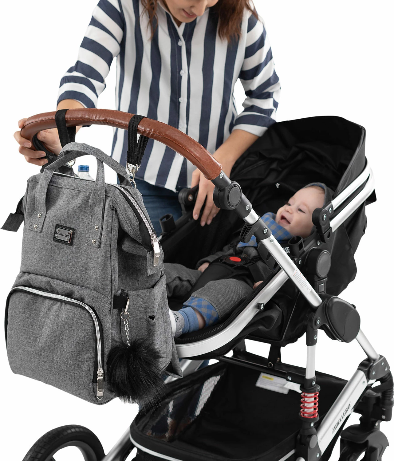 Torba za plenice Evila Originals, Anne Bebek, siva