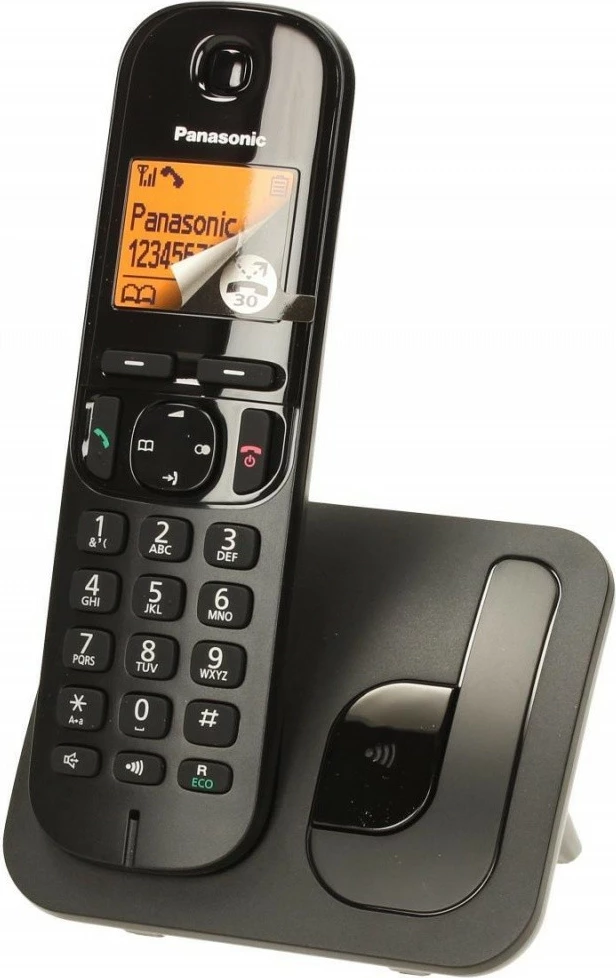 Brezžični telefon Panasonic KX-TGC210, DECT, črn
