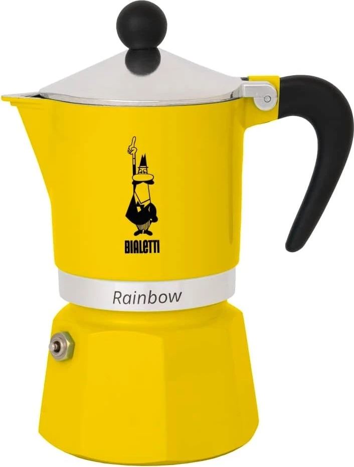 Aparat za kavo BIALETTI RAINBOW 6TZ, 300 ml, rumen