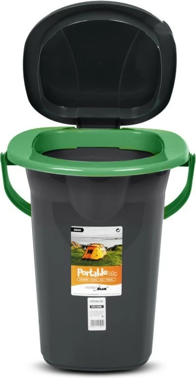 Prenosni straniščni lonec GreenBlue GB320BG, črno/zelen