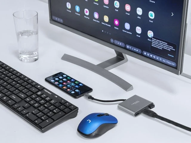 Večvratni adapter USB-C PD, HDMI 4K - Natec
