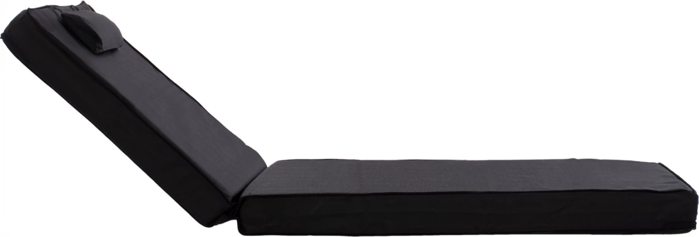 Blazina za ležalnik iz textilena 600gr/m2 2x1 črna FH11237.05T 194x70x11 cm