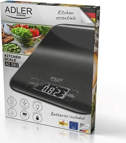 Kuhinjska tehtnica Adler AD 3183b, elektronska, črna
