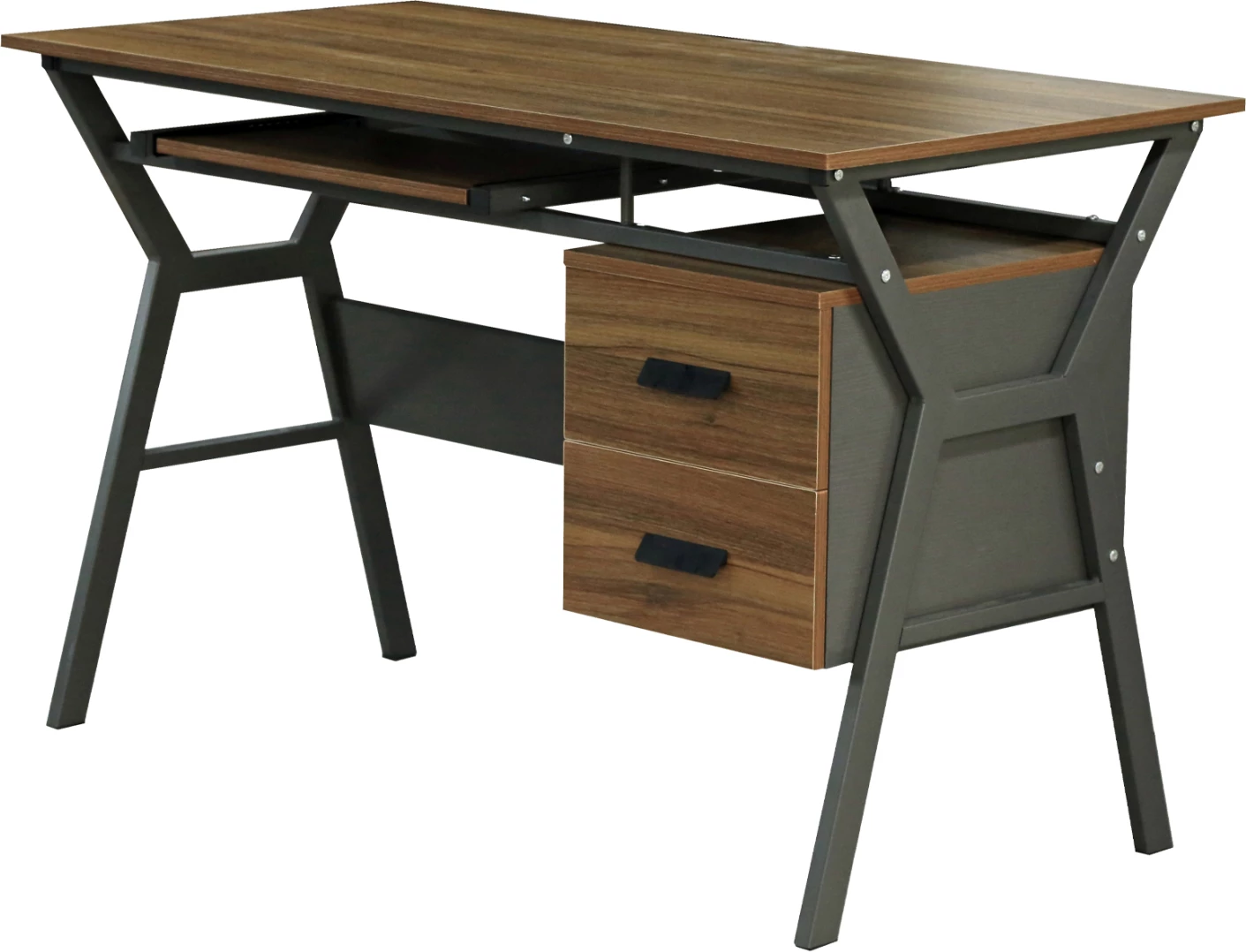 FH2130.03 pisalna miza, oreh-siva, 120X60X76