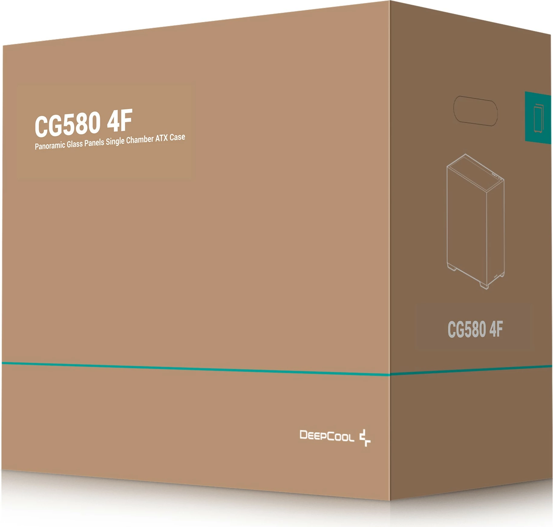 Midi Tower računalniško ohišje DeepCool CG580 4F, ATX, kaljeno steklo, črno