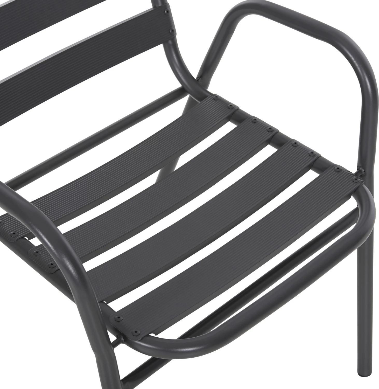 Stol prelude FH5970.01 kovinski okvir-aluminij sedež in naslonjalo-siv 54x56x79H cm