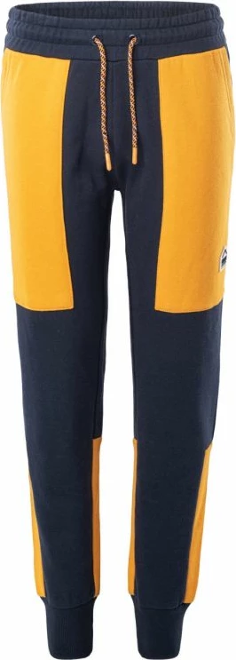 Široke hlače za fante Elbrus, temno modro z rumenimi