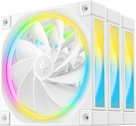 Ventilatorji Deepcool FL12R WH-3 IN 1, 120 mm, ARGB, set 3 kos, beli