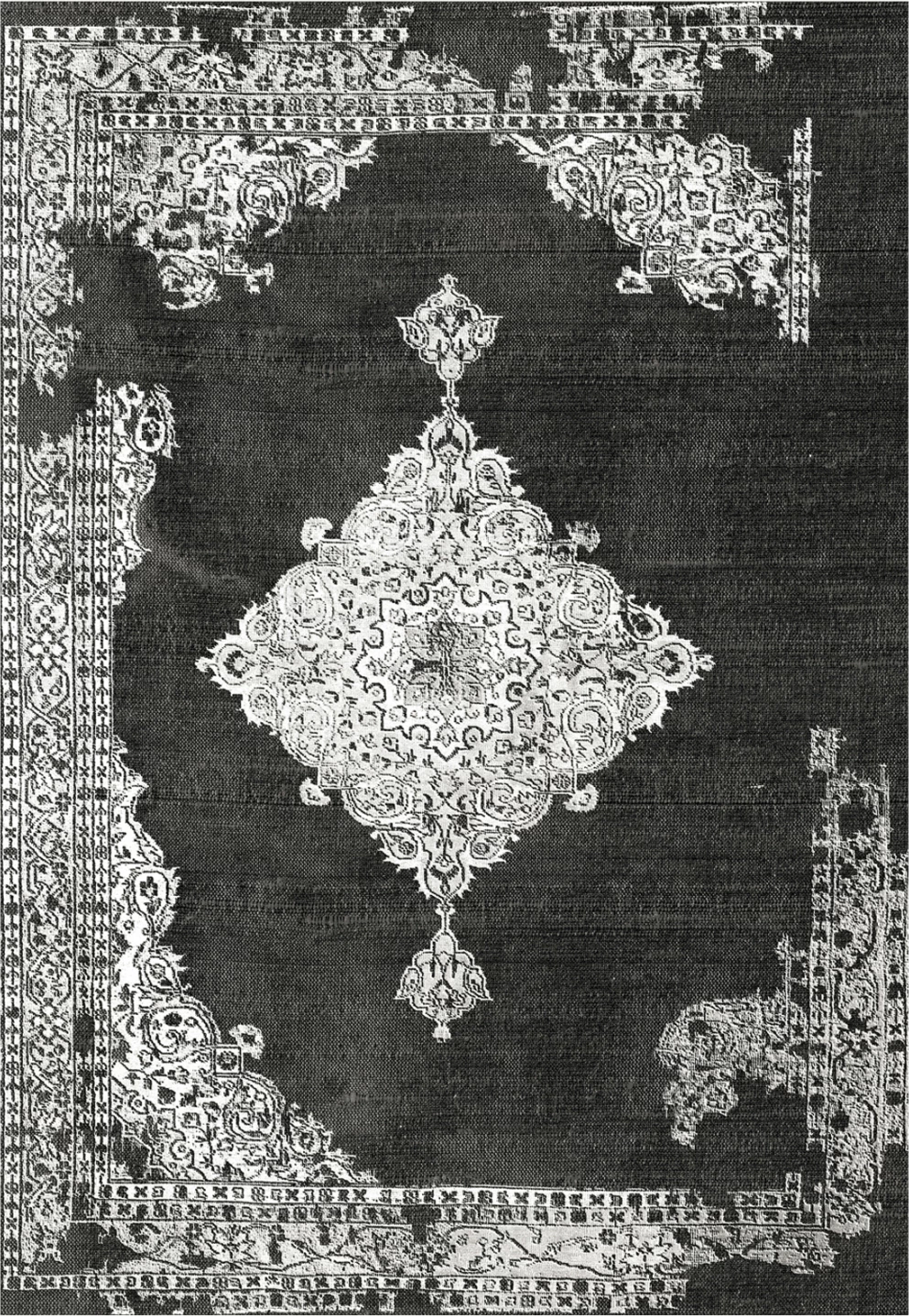 JOSIANE, FH7676.12 80X150cm, sivi vintage tepih, resice