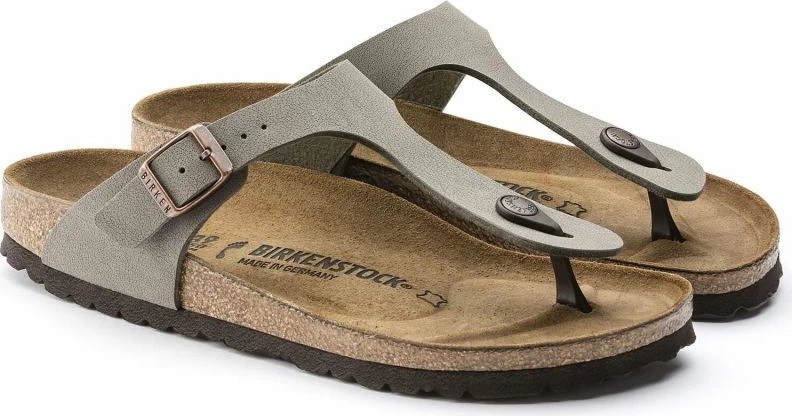 Natikači za ženske, Birkenstock, sivo-bež