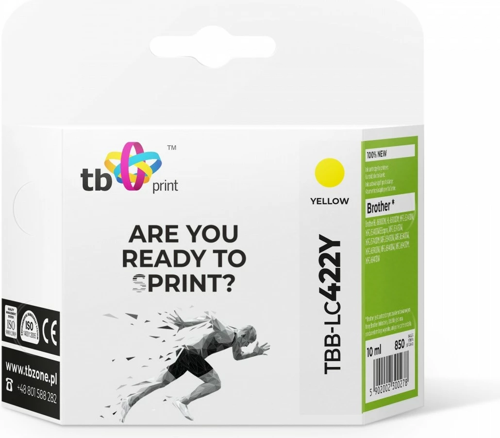 Toner 10 ml, rumena, TB Print TBB-LC422Y za Brother