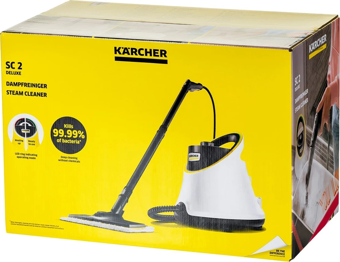 Parni čistilec Karcher SC 2 Deluxe, 1 L, 1500 W, bel, črn