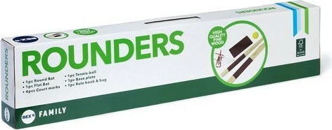 Igralni set Palant/Rounders, Tactic 541-200, za družine, s lesenim palicami in žogo, črno/leseno/rumeno