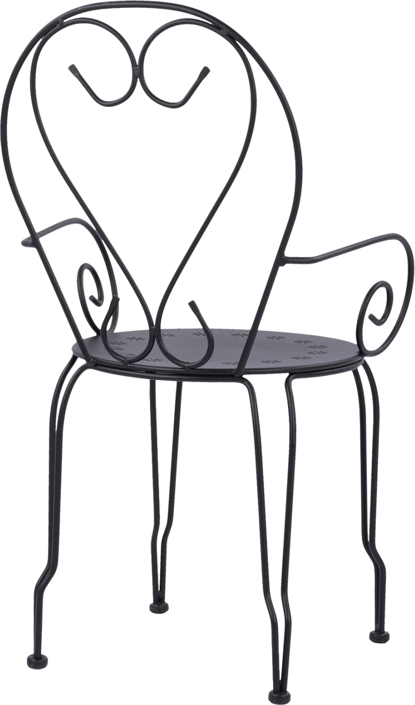 Kovinski naslanjač Amore črne barve FH5008.11 49x48x90 cm