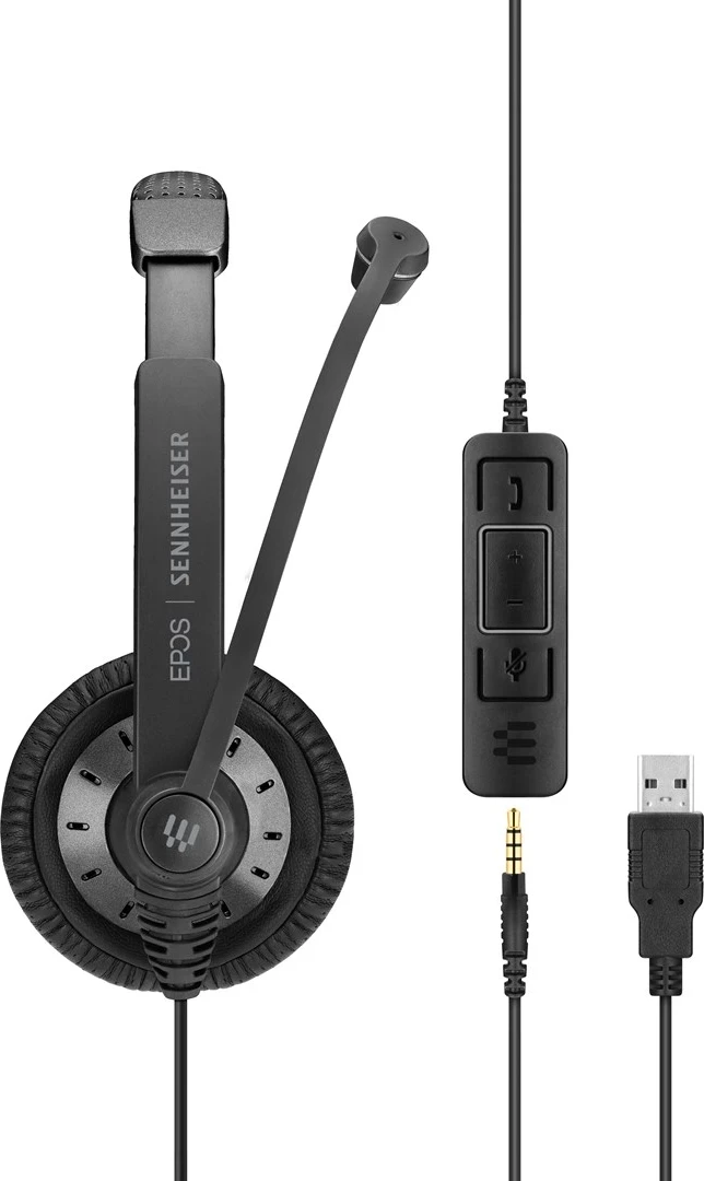 Slušalke z mikrofonom EPOS | SENNHEISER IMPACT SC 75 USB MS, USB Type-A, črne