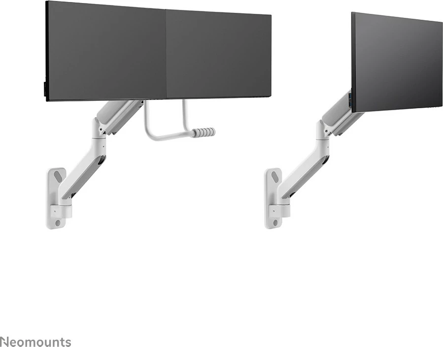 Adapter za steno za nosilec zaslona Neomounts AWL75-450WH, alumin, bel