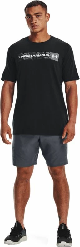 Majica za moške s kamuflažnimi črtami, Under Armour, črna