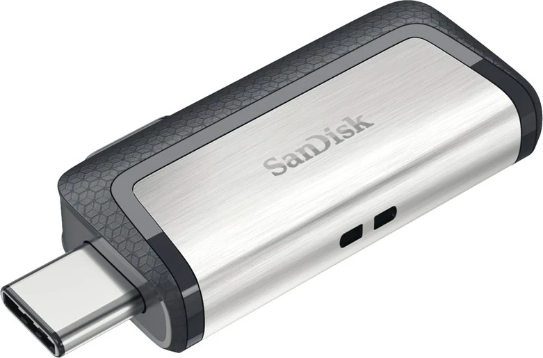 USB SanDisk Ultra Dual, 256 GB, sivo