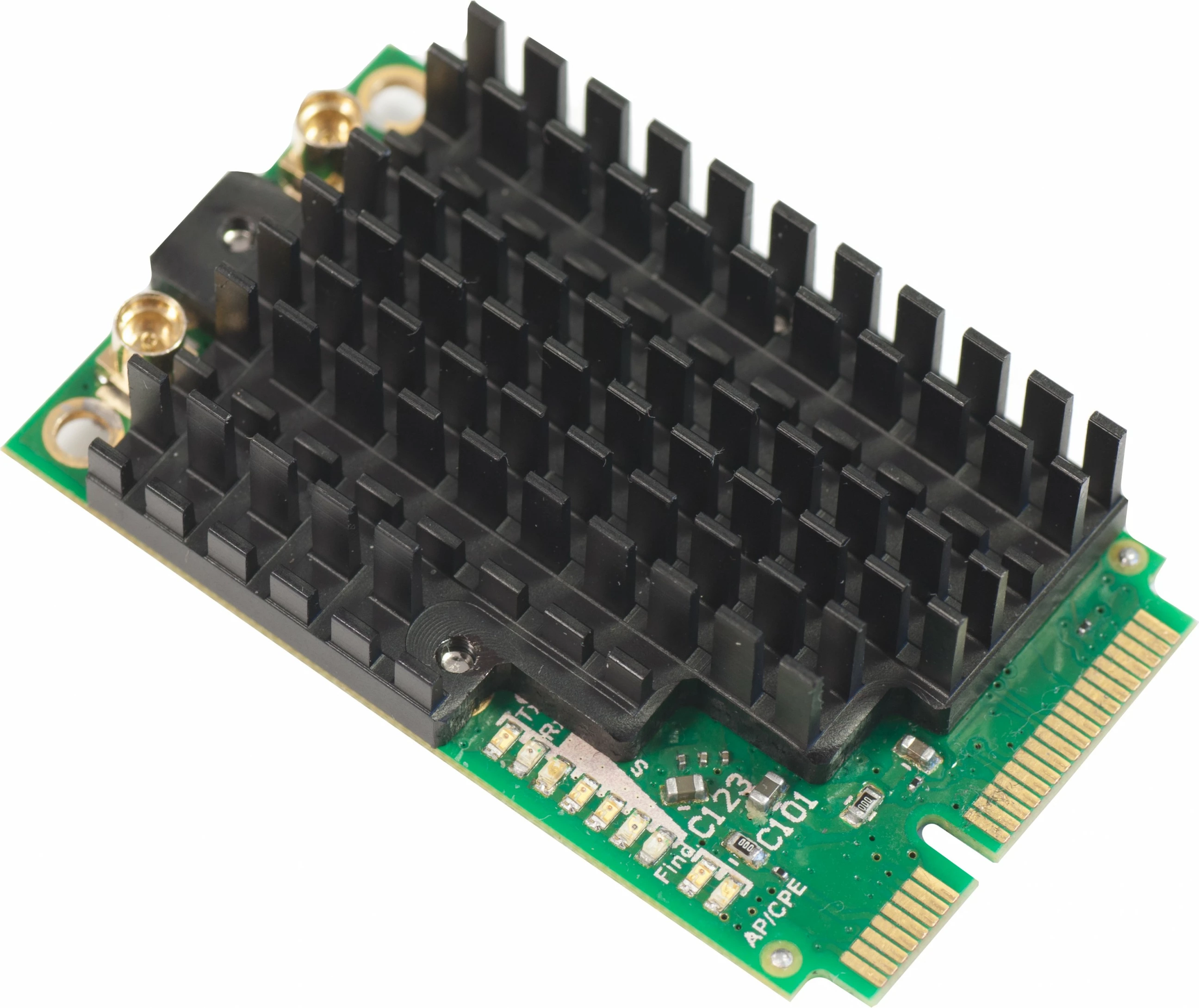 Brezžična omrežna kartica MikroTik R11E-2HPND, Mini PCI Express, Wi‑Fi 4, zelena, črna