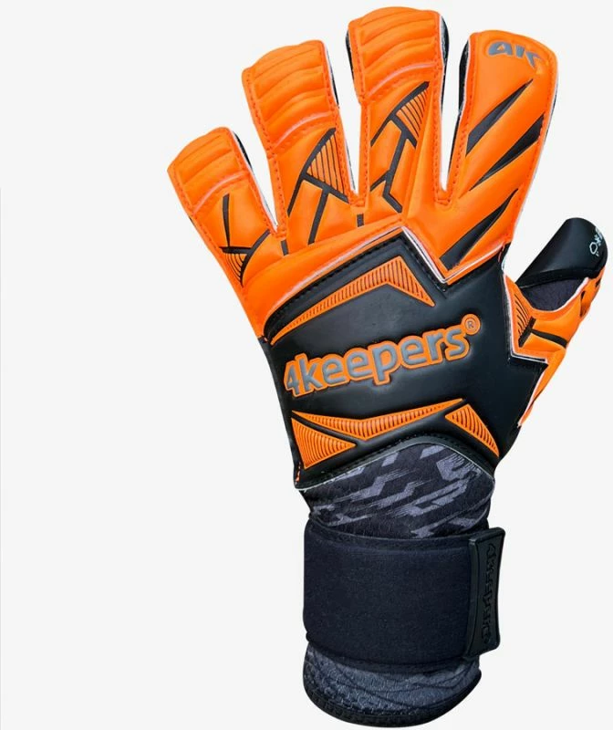Rokavice za vratarje za otroke 4Keepers, črno-oranžne