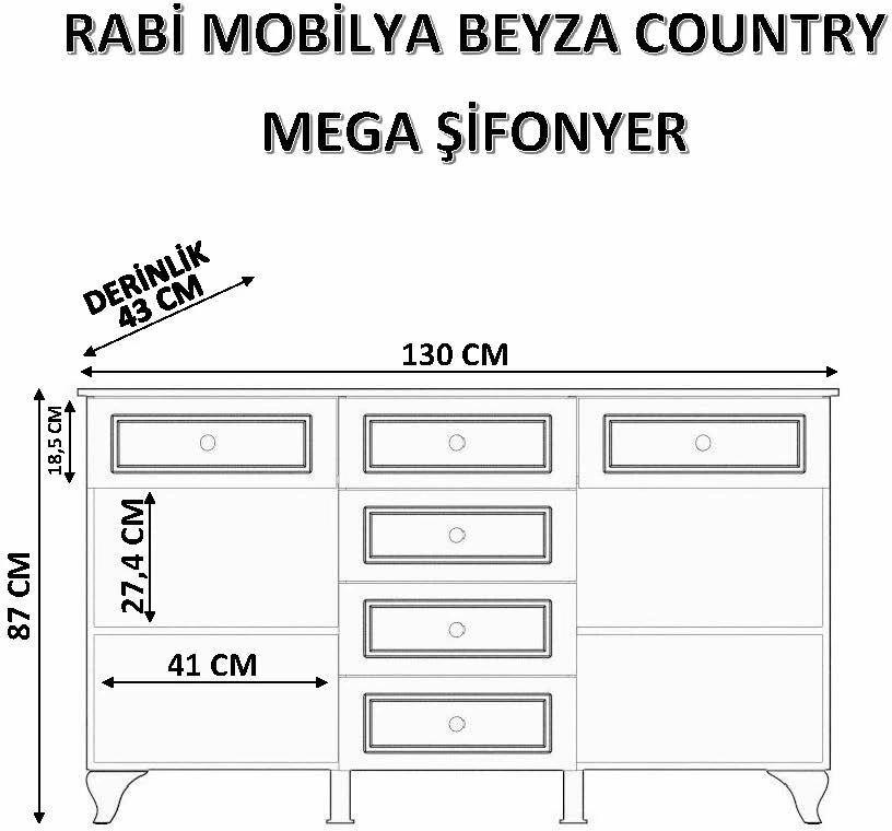Komoda v mat beli barvi Skye Decor, Rb-025-01