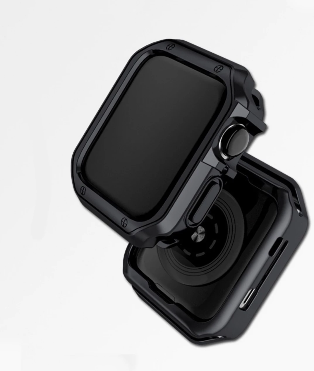 Zaščitni ovitek za Apple Watch 42 mm serije 1/2/3 Hurtel, TPU, črn