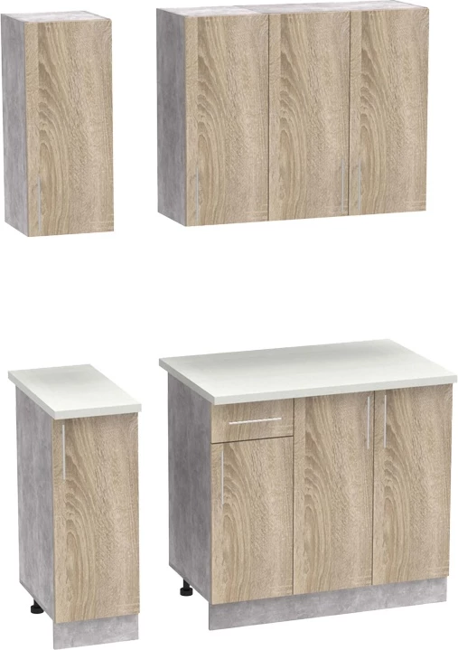 Kuhinjski set melamin Festa II, sonoma, 120x60x85 cm