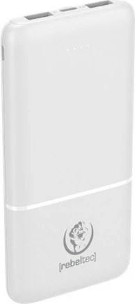 Prenosna baterija 10.000 mAh, 10W, bela - Rebeltec P10