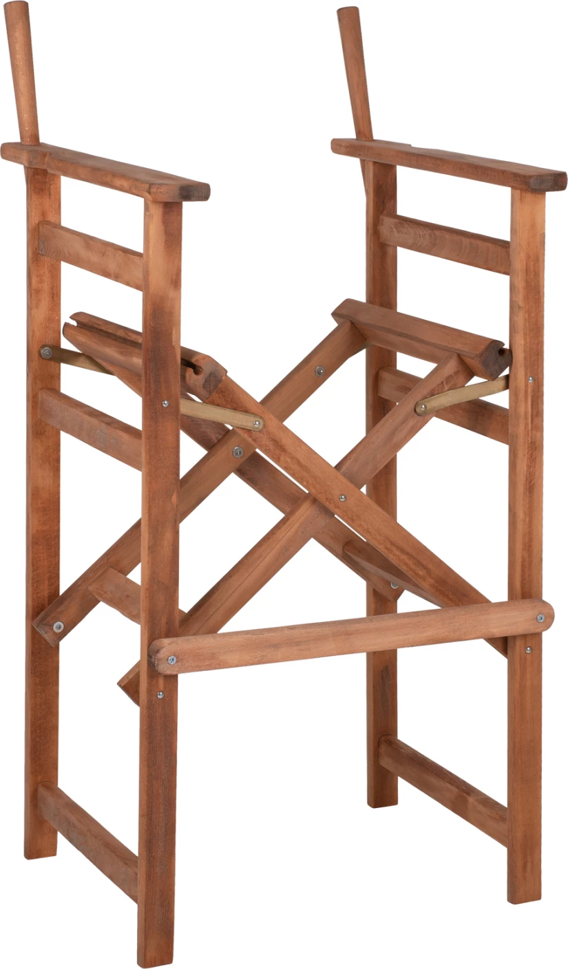 Barski stol režiserja PALMER v okvirju impregniranem z orehom FH5578.01 57x57x117Hcm