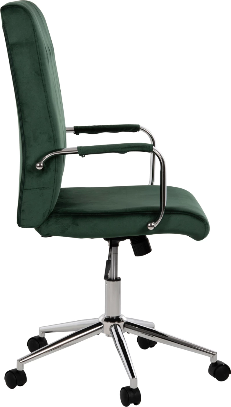 Pisarniški stol JOSEF FH1181.03 iz cipresno zelenega žameta-INOX podnožje 58x61x105-113H cm