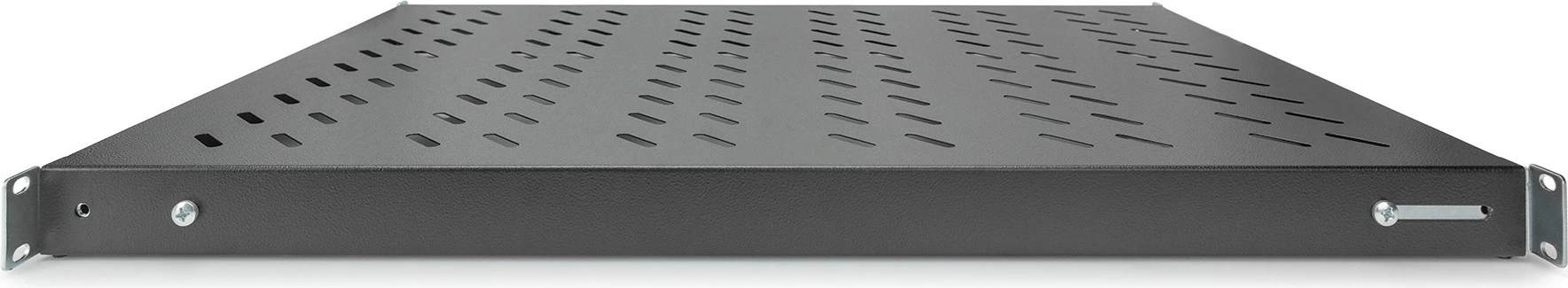 Police za omaro 1U, nastavljiva globina 44x482x700-1180 mm, nosilnost do 50 kg, črna - Digitus