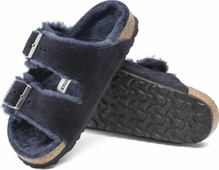 Topli natikači Birkenstock za moške in ženske, modri