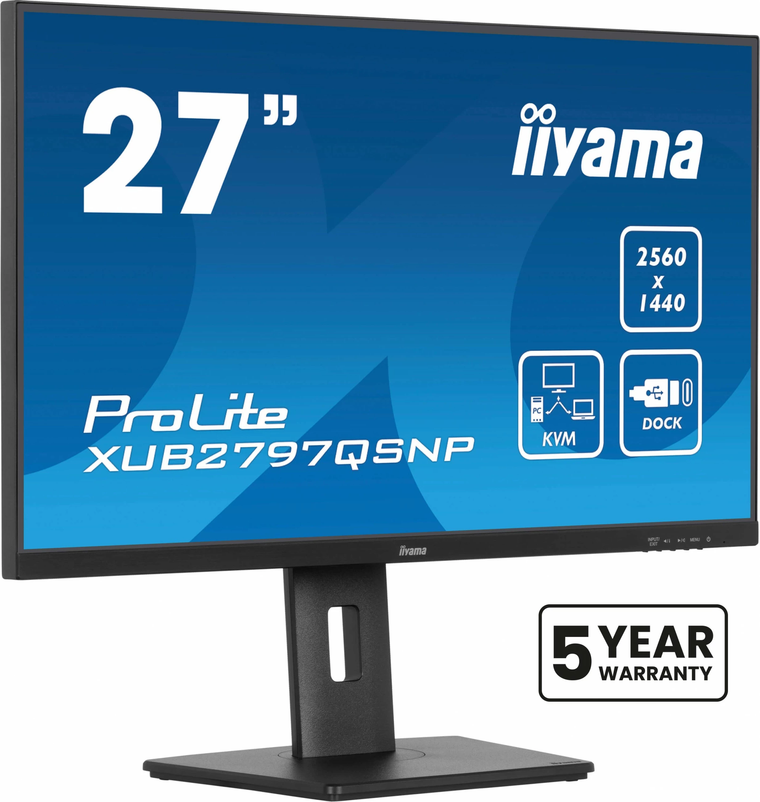 27" WQHD IPS monitor iiyama ProLite XUB2797QSNP-B1, LED, 1 ms, črn