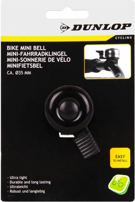 Zvonček za kolo Dunlop, črn