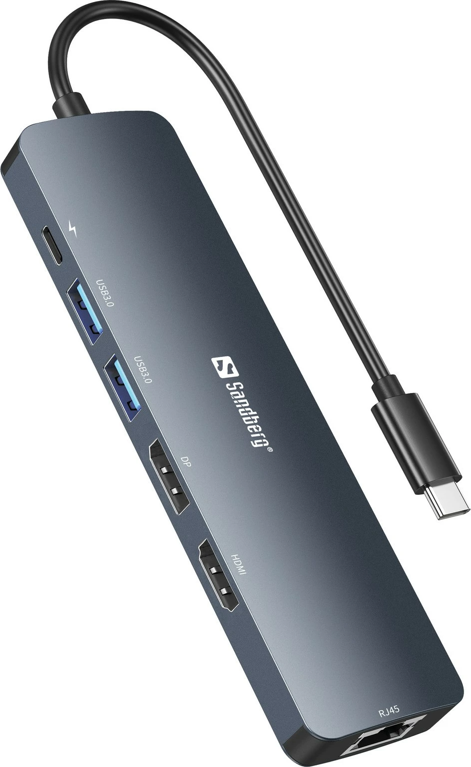 Dock USB-C, 8K, 100 W, siva Sandberg