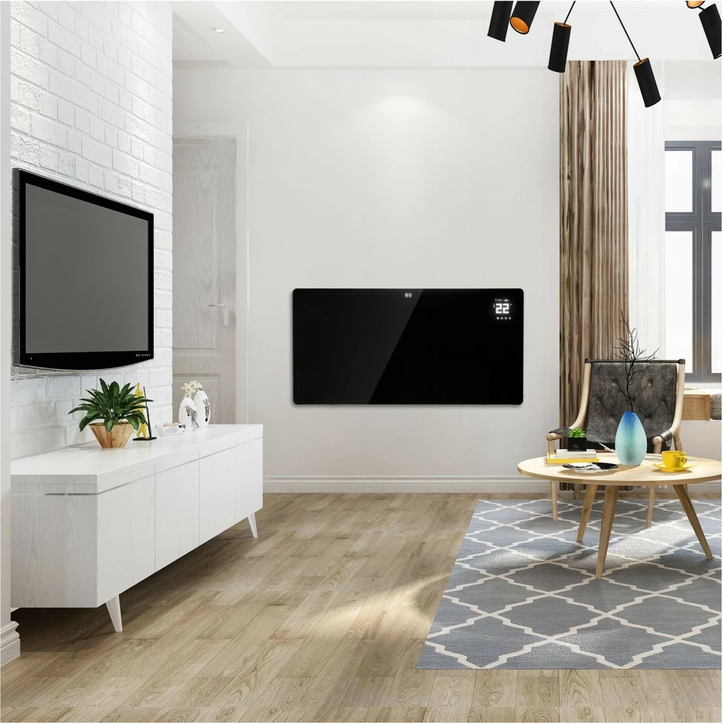 Infrardeči grelec Webber Aura IGH720, 720 W, LED zaslon, upravljanje z aplikacijo, črn