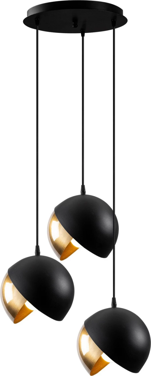 Viseča svetilka črna z zlatom FH7245 Φ40x114 cm
