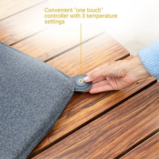 Električni jastuk za stol Medisana OL 600, 400x400 mm, 3 stopnje ogrevanja, siv