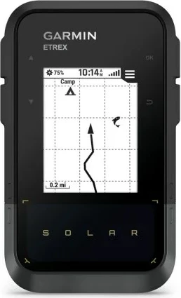 GPS prenosni z možnostjo sončnega polnjenja eTrex Solar, Garmin, črn