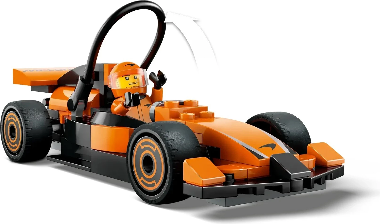 Set LEGO City 60442, dirkač F1 z avtom McLaren, oranžen